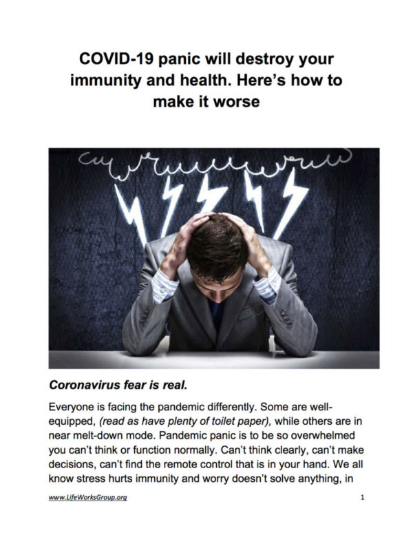 COVID-19 Panic Will Destroy Your Immunity & Health - LifeWorks Group