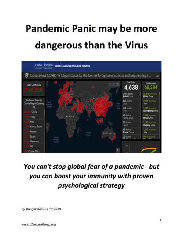 Pandemic Panic May Be More Dangerous Than The Virus - LifeWorks Group
