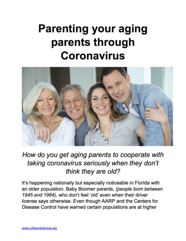 Parenting your Aging Parents through Coronavirus - LifeWorks Group