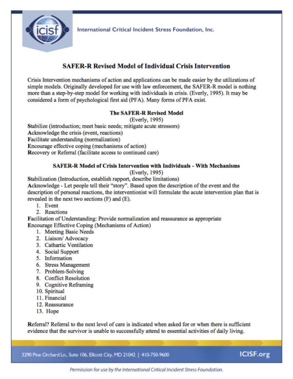 SAFER-R Revised Model