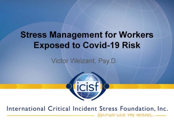 Stress Management for Workers Exposed to COVID-19 Risk PowerPoint