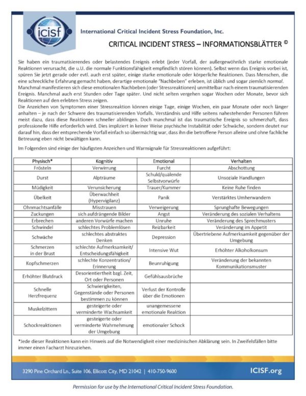 CIS Information Sheet-German