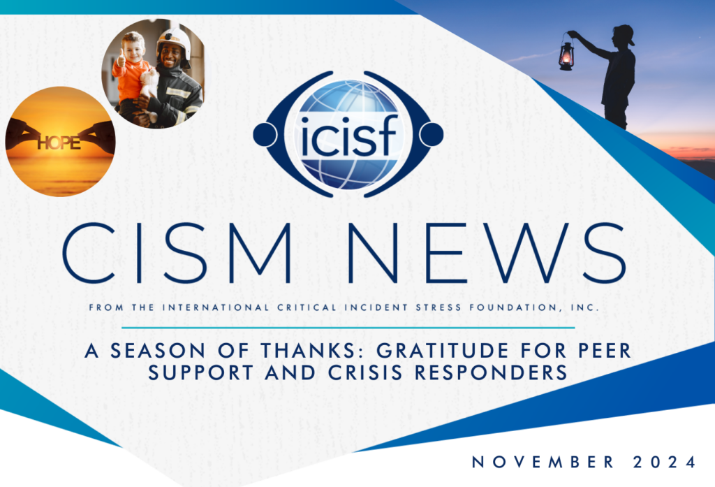 CISM News: Gratitude for crisis responders, November 2024.