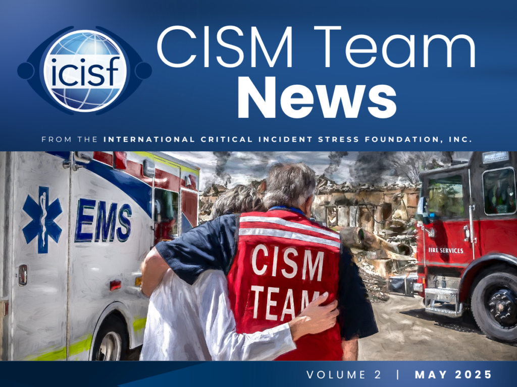 CISM Team News, emergency response scene.